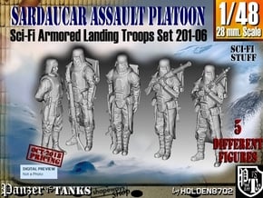1/48 Sci-Fi Sardaucar Platoon Set 201-06 in Tan Fine Detail Plastic