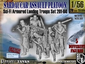1/56 Sci-Fi Sardaucar Platoon Set 201-04 in Tan Fine Detail Plastic