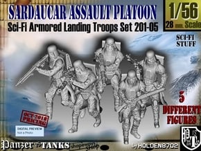 1/56 Sci-Fi Sardaucar Platoon Set 201-05 in Tan Fine Detail Plastic