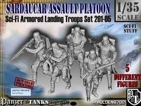 1/35 Sci-Fi Sardaucar Platoon Set 201-05 in Tan Fine Detail Plastic
