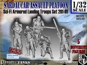 1/32 Sci-Fi Sardaucar Platoon Set 201-01 in Tan Fine Detail Plastic