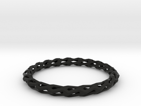 H Bracelet, Medium Size, d=65mm in Black Premium Versatile Plastic: Medium