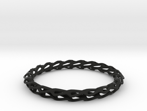 H Bracelet Smooth, Medium Size, d=65mm in Black Premium Versatile Plastic: Medium