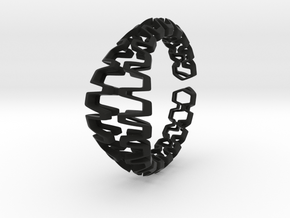 HD Bracelet, Medium Size, d=65. Strong, Bold, Uniq in Black Premium Versatile Plastic: Medium