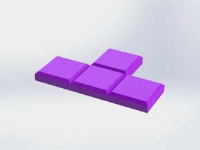 Purple T-Shaped Coaster in Purple Processed Versatile Plastic