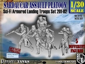 1/30 Sci-Fi Sardaucar Platoon Set 201-02 in Tan Fine Detail Plastic