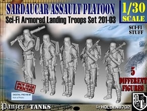 1/30 Sci-Fi Sardaucar Platoon Set 201-03 in Tan Fine Detail Plastic