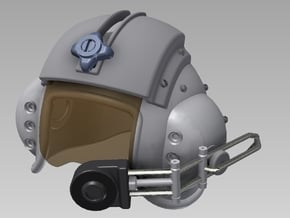1:4 Scale Pilot Helmet in White Processed Versatile Plastic