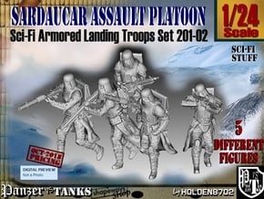 1/24 Sci-Fi Sardaucar Platoon Set 201-02 in White Natural Versatile Plastic