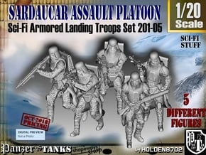 1/20 Sci-Fi Sardaucar Platoon Set 201-05 in White Natural Versatile Plastic