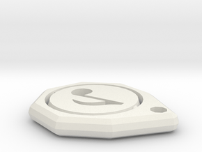 Music Keychain in White Natural Versatile Plastic