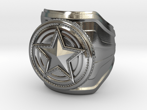 CS:GO - Service Medal Ring - wide band in Polished Silver