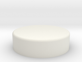 Inferno Button in White Natural Versatile Plastic