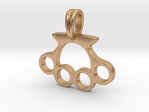 Knuckle Pendant Jewelry Symbol in Natural Bronze