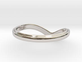 Chevron Ring Size 9 in Rhodium Plated Brass