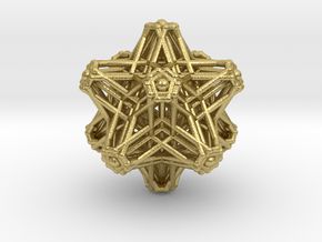 Hedron stars Nest in Natural Brass