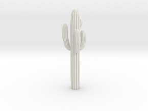 S Scale Saguaro Cactus in White Natural Versatile Plastic