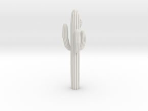 O Scale Saguaro Cactus in White Natural Versatile Plastic