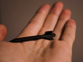 Steel Giant Dart Replica Keychain How Ridiculous in Matte Black Steel