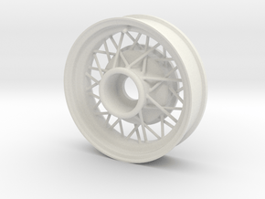 1:8 Wire Wheel Narrow Version in White Natural Versatile Plastic