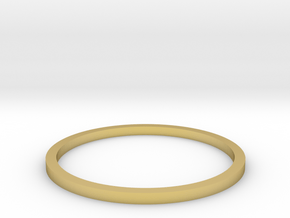 Ring Inside Diameter 17.0mm in Polished Brass