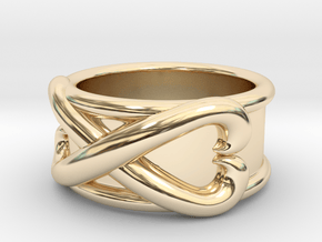 Time Ring - DBS  in 14k Gold Plated Brass: 7 / 54
