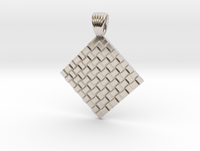 Braided Metal [pendant] in Rhodium Plated Brass