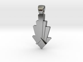 Up or down [pendant] in Polished Silver