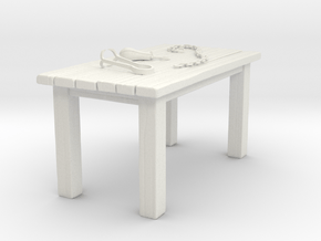 Torture Table in White Natural Versatile Plastic
