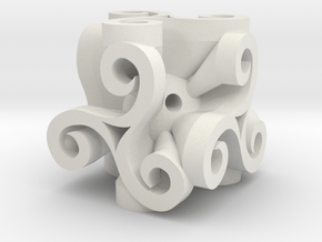 Triskell Cube in White Natural Versatile Plastic