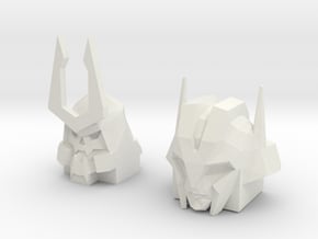 Custom Request: Earth Wars Head 2-pack in White Natural Versatile Plastic