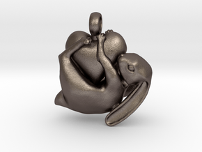 Holding On in Polished Bronzed-Silver Steel
