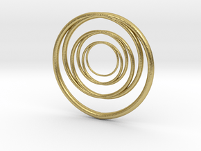 Linked Circle1 in Natural Brass