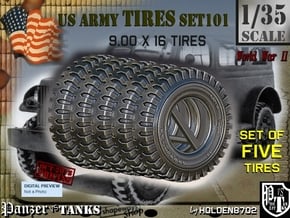 1/35 900x16 tire Set101 in Tan Fine Detail Plastic