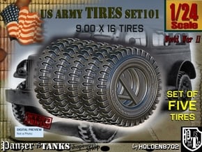 1/24 900x16 tire Set101 in Tan Fine Detail Plastic