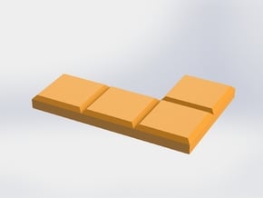 Orange L-Shaped Coaster in Orange Processed Versatile Plastic