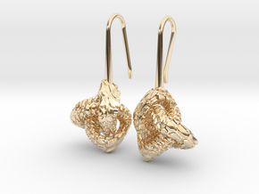 Love Atom Earrings in 14K Yellow Gold