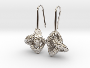 Love Atom Earrings in Platinum