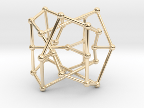 Coxeter graph in 14k Gold Plated Brass