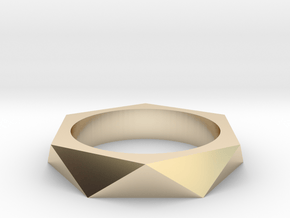  Shifted Hexagon 12.37mm in 14K Yellow Gold
