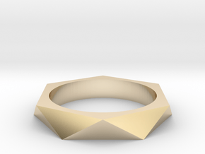 Shifted Hexagon 14.36mm in 14k Gold Plated Brass