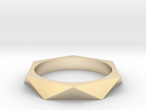 Shifted Hexagon 16.00mm in 14k Gold Plated Brass