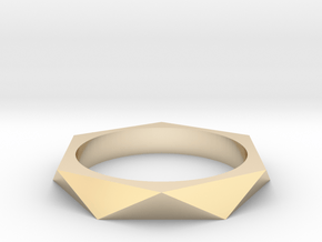 Shifted Hexagon 16.51mm in 14k Gold Plated Brass