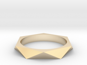 Shifted Hexagon 17.35mm in 14k Gold Plated Brass