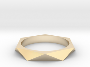 Shifted Hexagon 17.75mm in 14k Gold Plated Brass