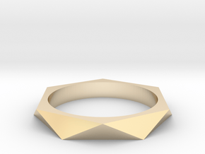 Shifted Hexagon 17.75mm in 14K Yellow Gold