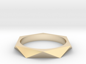 Shifted Hexagon 18.19mm in 14k Gold Plated Brass
