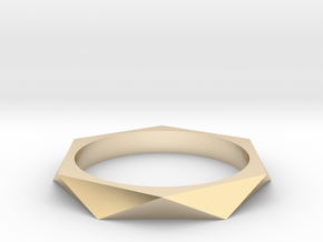 Shifted Hexagon 19.41mm in 14k Gold Plated Brass