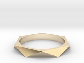 Shifted Hexagon 19.84mm in 14k Gold Plated Brass