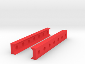 Low Profile Picatinny to Picatinny Clamp (7 Slots) in Red Processed Versatile Plastic